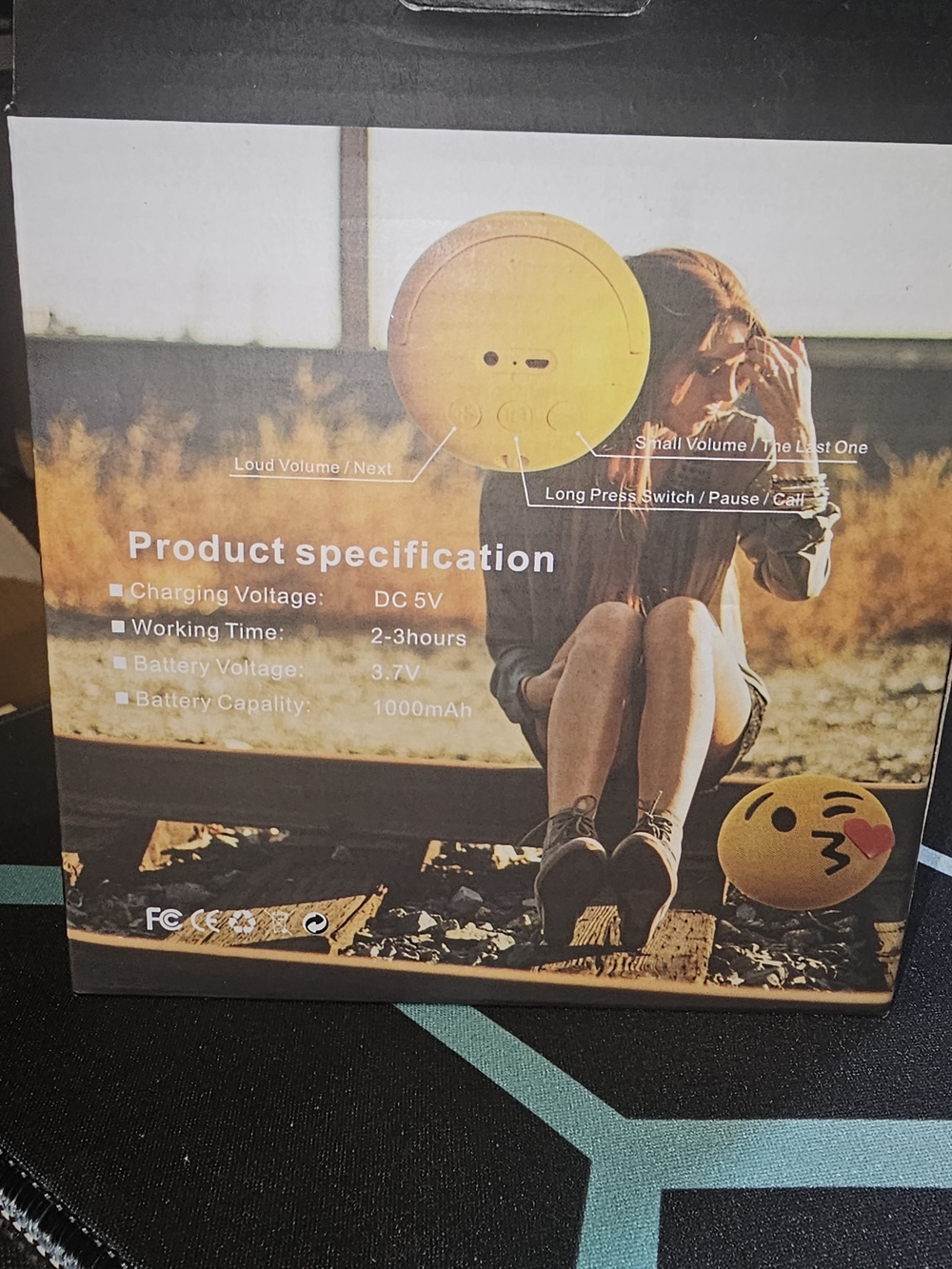 Emoji Face Bluetooth Speaker - Yellow